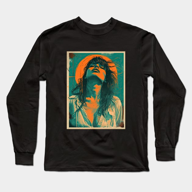 Teal and orange Long Sleeve T-Shirt by obstinator